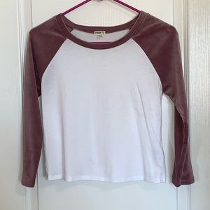 Garage Velvet Sleeves Baseball Tee